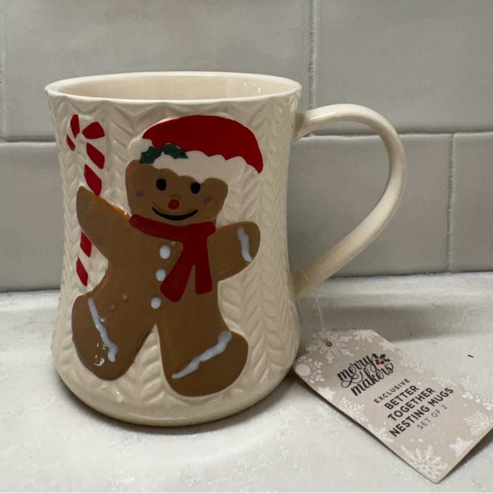 Christmas Gingerbread Mug Cream Colored